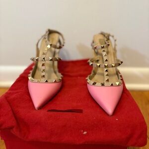 Yves Saint Laurent Pink Studded Heels